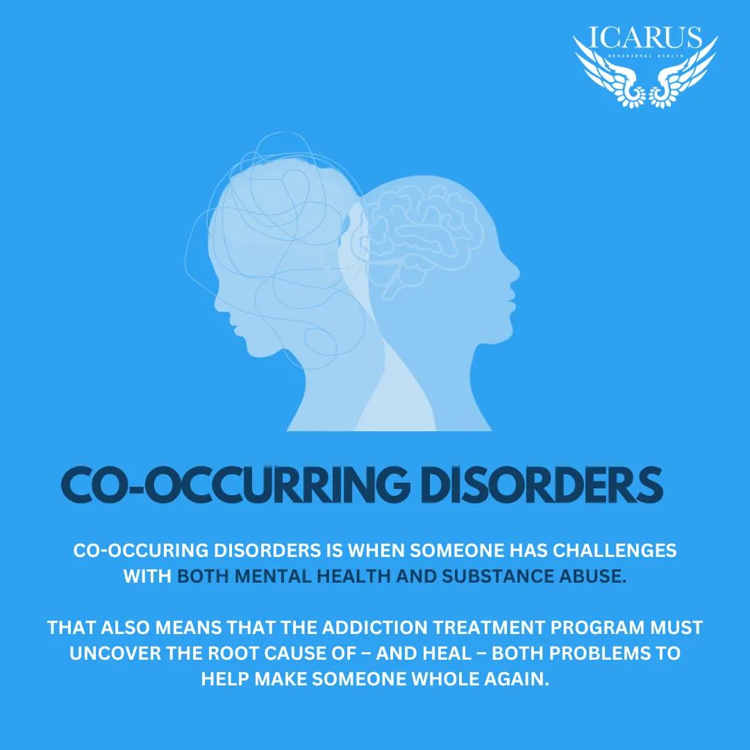 What are co-occurring disorders infographic from Icarus Nevada