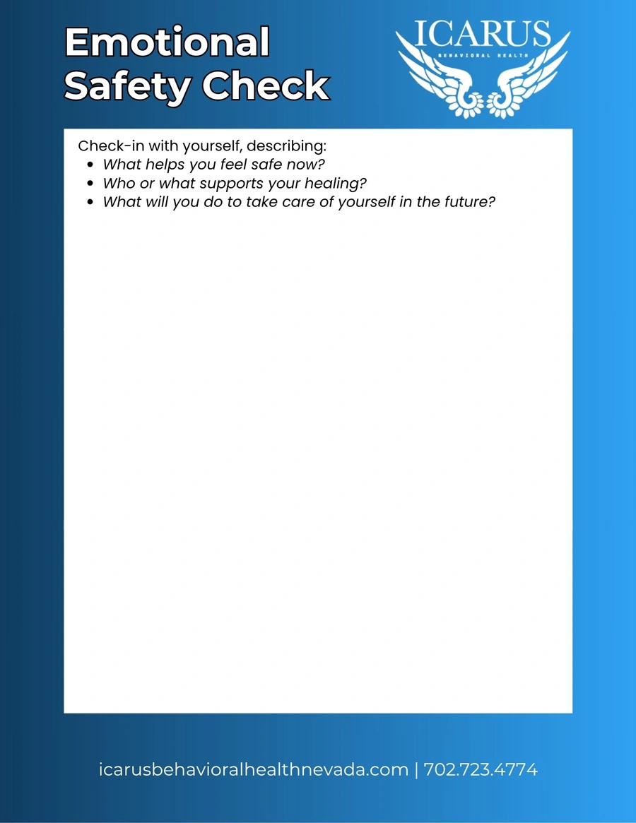 Worksheet 4 Emotional Safety Check - Icarus Nevada