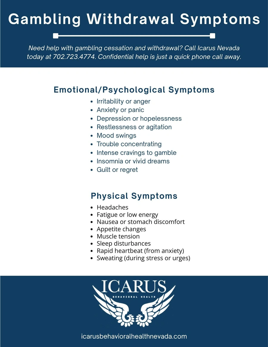 Gambling Addiction Symptoms - Icarus Behavioral Health Nevada
