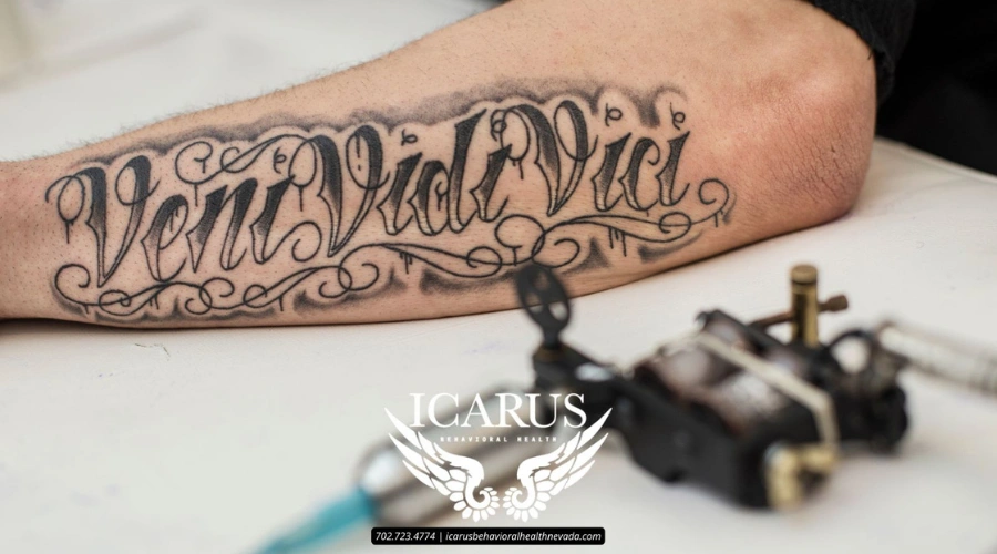 Image of an Affirmational Tattoo for Mental Health Awareness