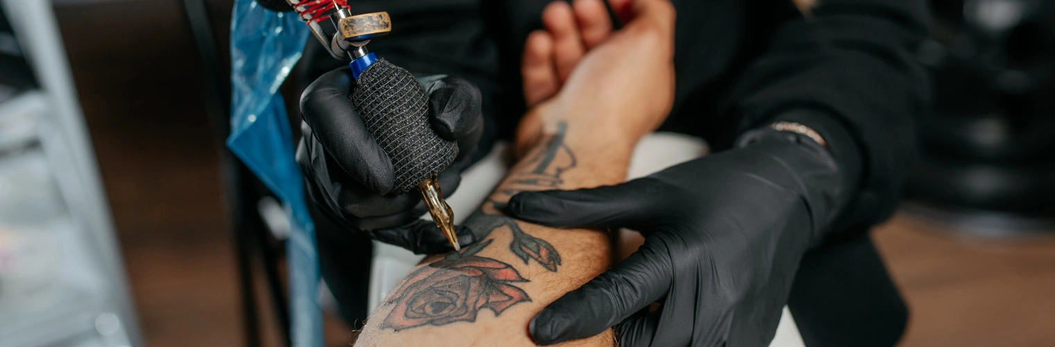 Close-up image of a tattoo being applied - Ideas for Mental Health Tattoos - Icarus Nevada